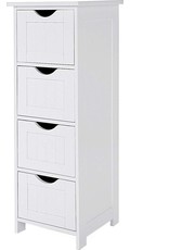 Parya Home Parya Home - Narrow chest of drawers - 4 drawers - Wood - White