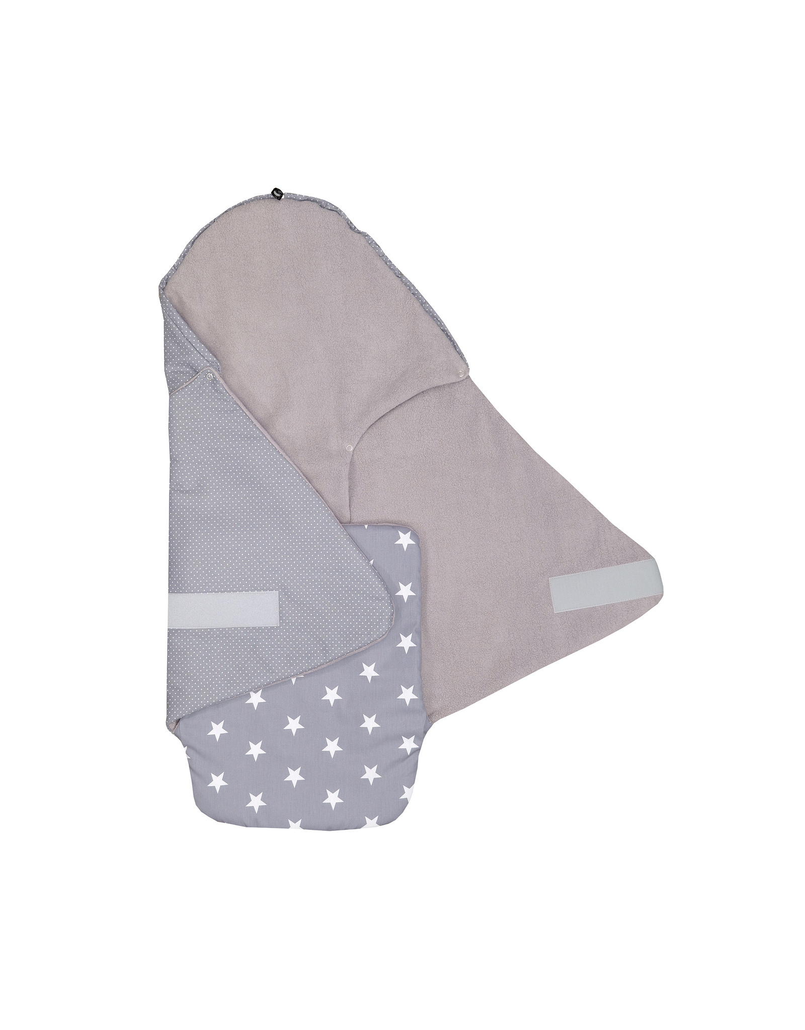 Ullenboom ULLENBOOM maxi cosi blanket l Universal fit for baby seats and stroller seats l 0-9 months I Grey stars