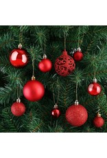 DUB Kerstballen - Kerstboomversiering - Kerstboom decoratie - Rood 100 - Koller 2