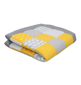 Ullenboom ULLENBOOM ® Baby crawling blanket, 140 x 140 cm, elephant yellow