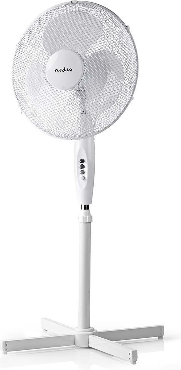 Nedis - Bodenventilator - 3 Geschwindigkeiten - Weiß