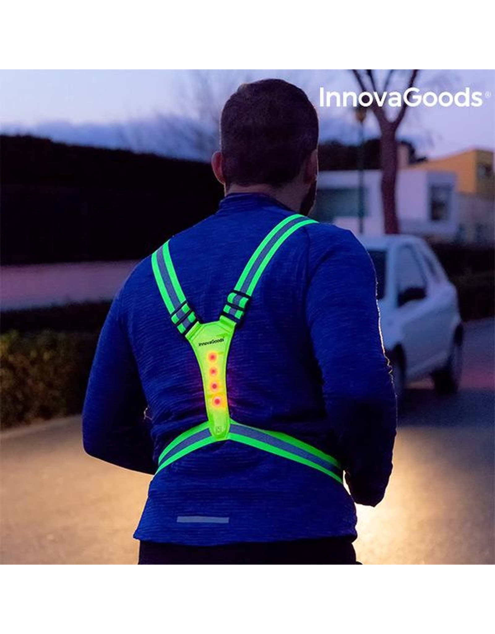 InnovaGoods Innovagoods - LED Reflecterend Hardloopvest - Geel reflectief - One Size