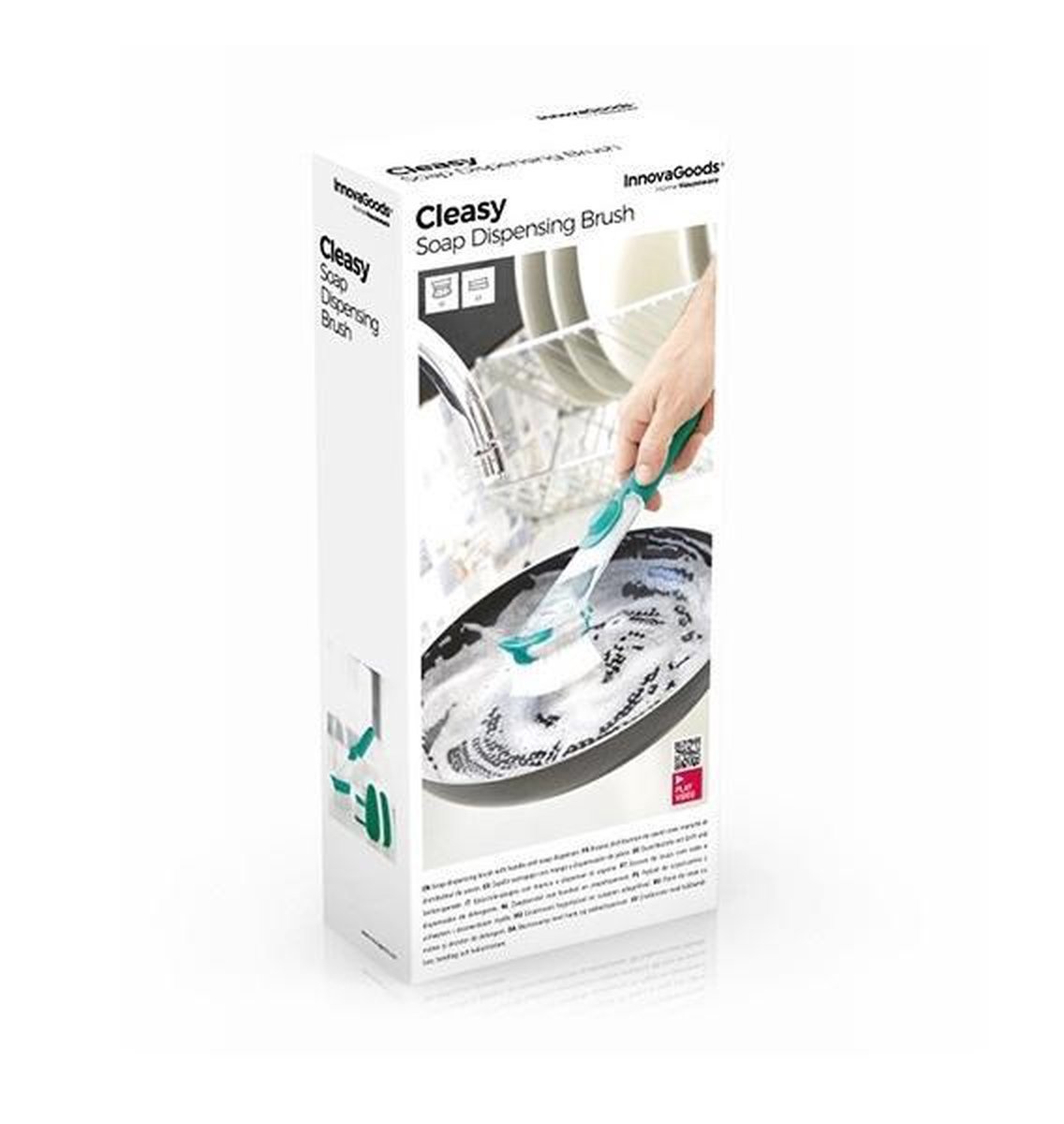 Innovangoods - Schuurborstel met handvat en zeepdispenser