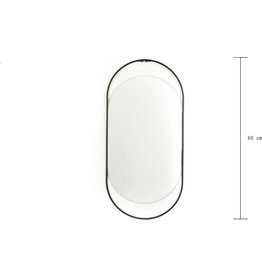 Housevitamin Housevitamin - Oval Black Mirror - 29x1x60cm