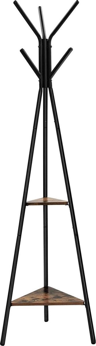 Kleiderständer - Industriell - 5 Haken - Braun