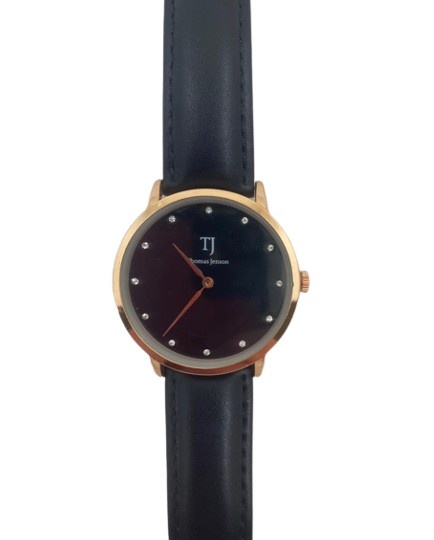 Parya - Uhr TJ-ZZR02 - Schwarzes Armband - Analog - Rosa Gehäuse