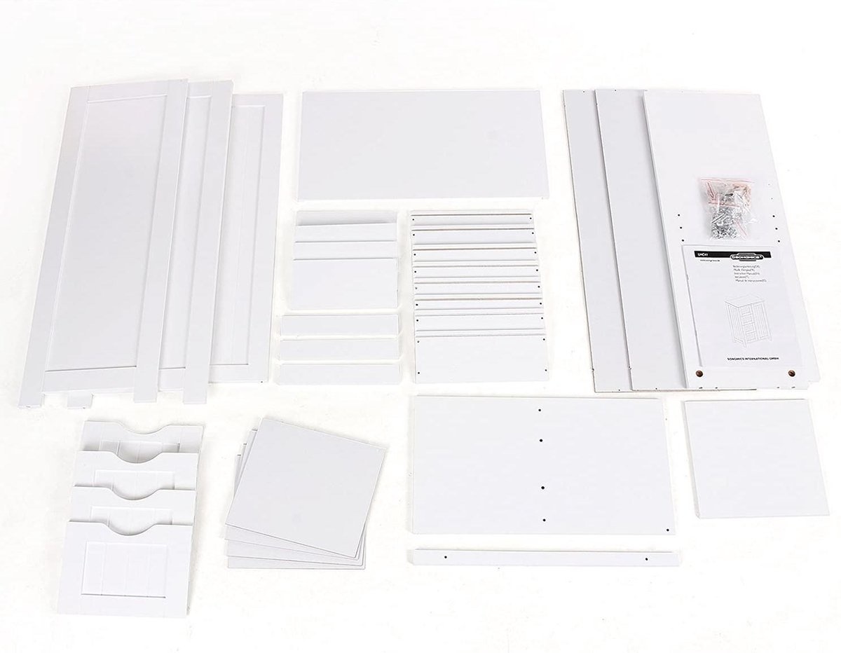 Badkamerkast - 4 Lades - MDF - Wit
