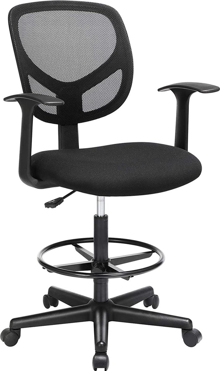 SONGMICS ergonomische bureaustoel - zwart - Zithoogte 51,5-71,5 cm SONGMICS ergonomische bureaustoel - zwart - Zithoogte 51,5-71,5 cm