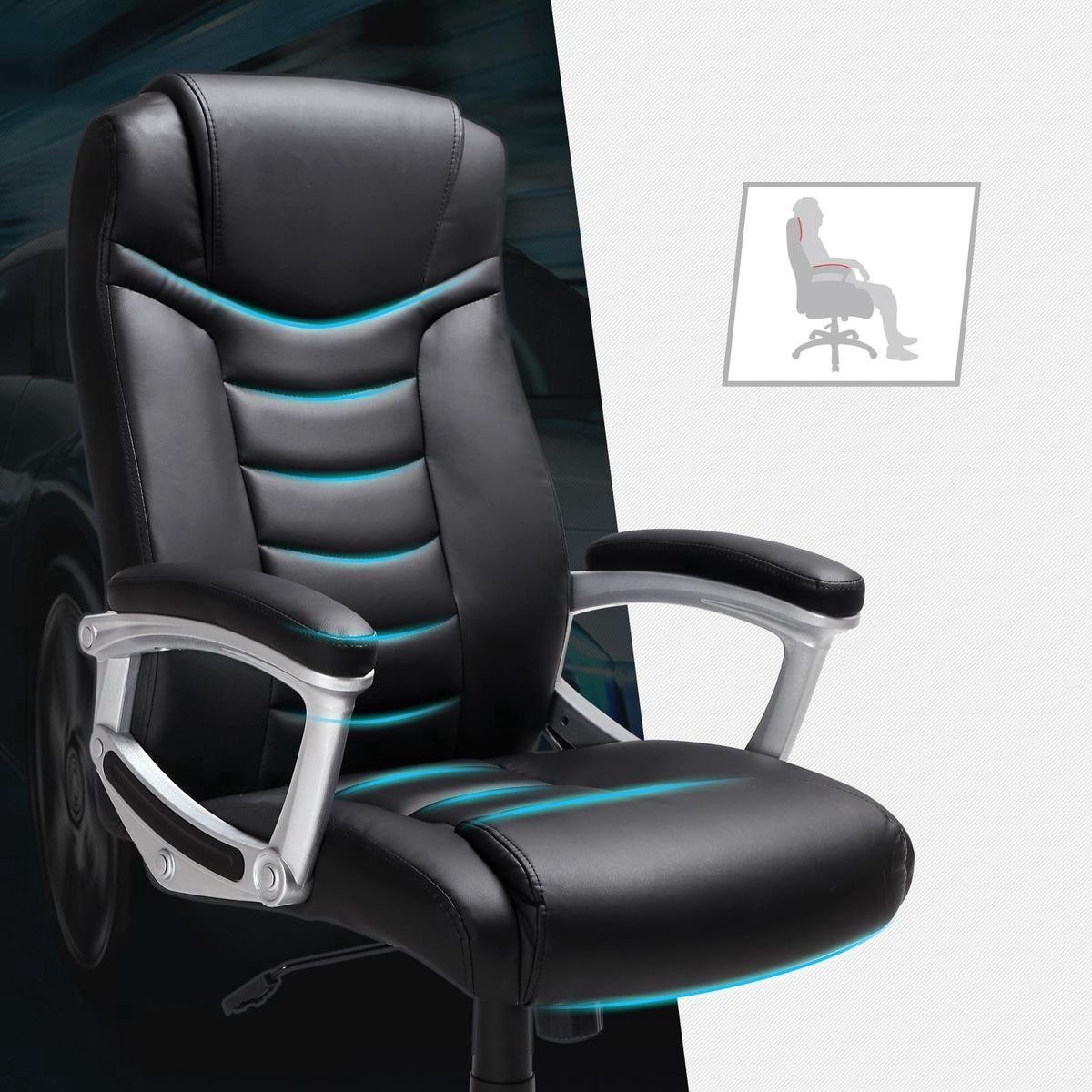 Songmics Luxus-Design-Manager Bürostuhl - Ergonomische Executive Managerial Stuhl - Heavy Duty