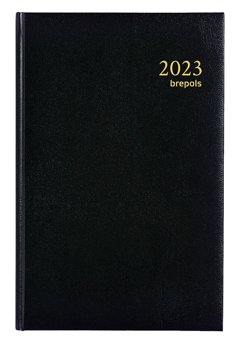 Brepols Agenda 2023 • SATURNUS LUXE • LIMA • 13,3 x 20,8 cm • Zwart • 1d/1p