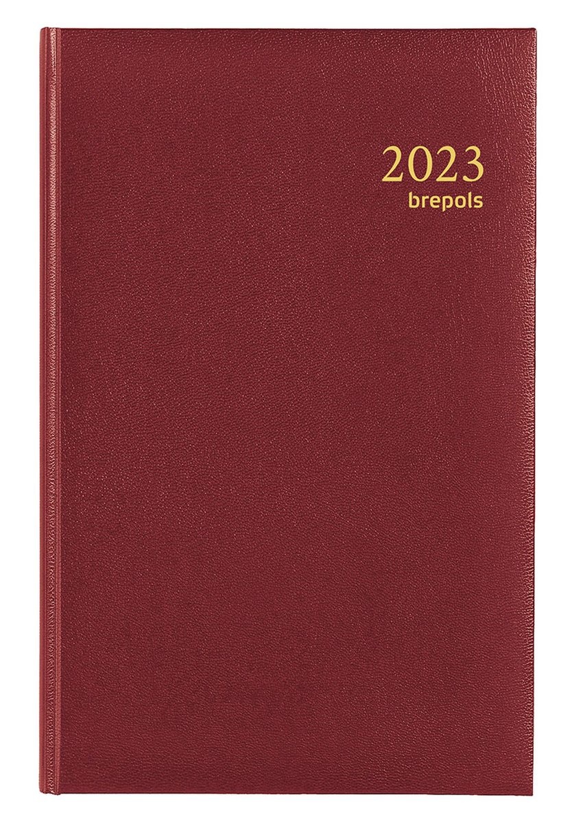 Brepols Agenda 2023 - SATURNUS LUXE - LIMA - 13,3 x 20,8 cm - Bordeaux - 1d/1p