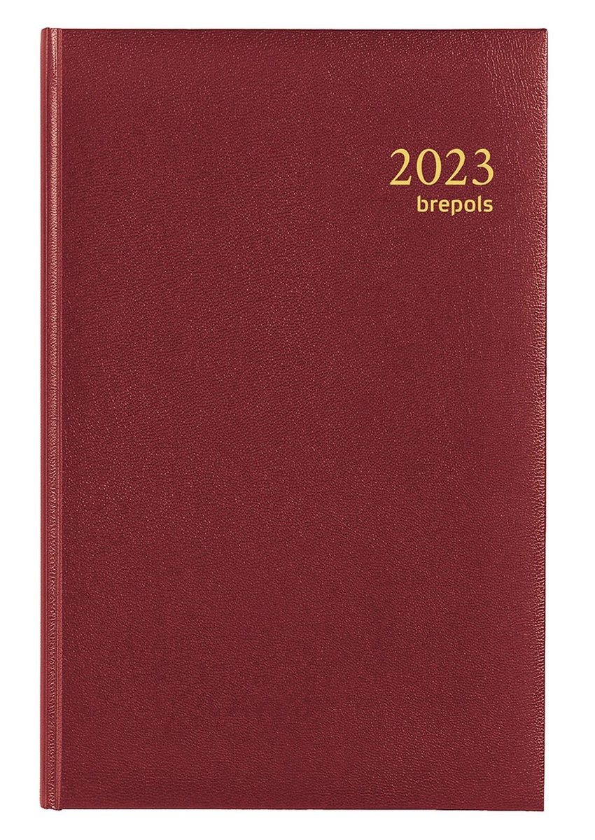 Brepols Agenda 2023 • SATURNUS LUXE • LIMA • 13,3 x 20,8 cm • Bordeaux • 1d/1p