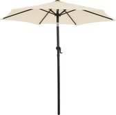 Kingsleeve Parasol Beige 200 cm met Zwengel en Kantelmechanisme Terras Tuin Kingsleeve Parasol Beige 200 cm met Zwengel en Kantelmechanisme Terras Tuin