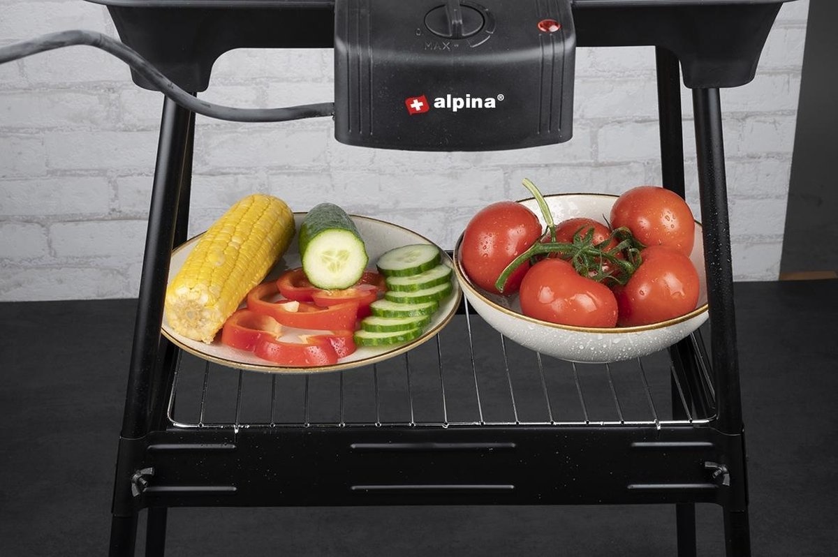 Alpina BBQ - Elektrisch - 2-in-1 - Innen und Außen - 2000W