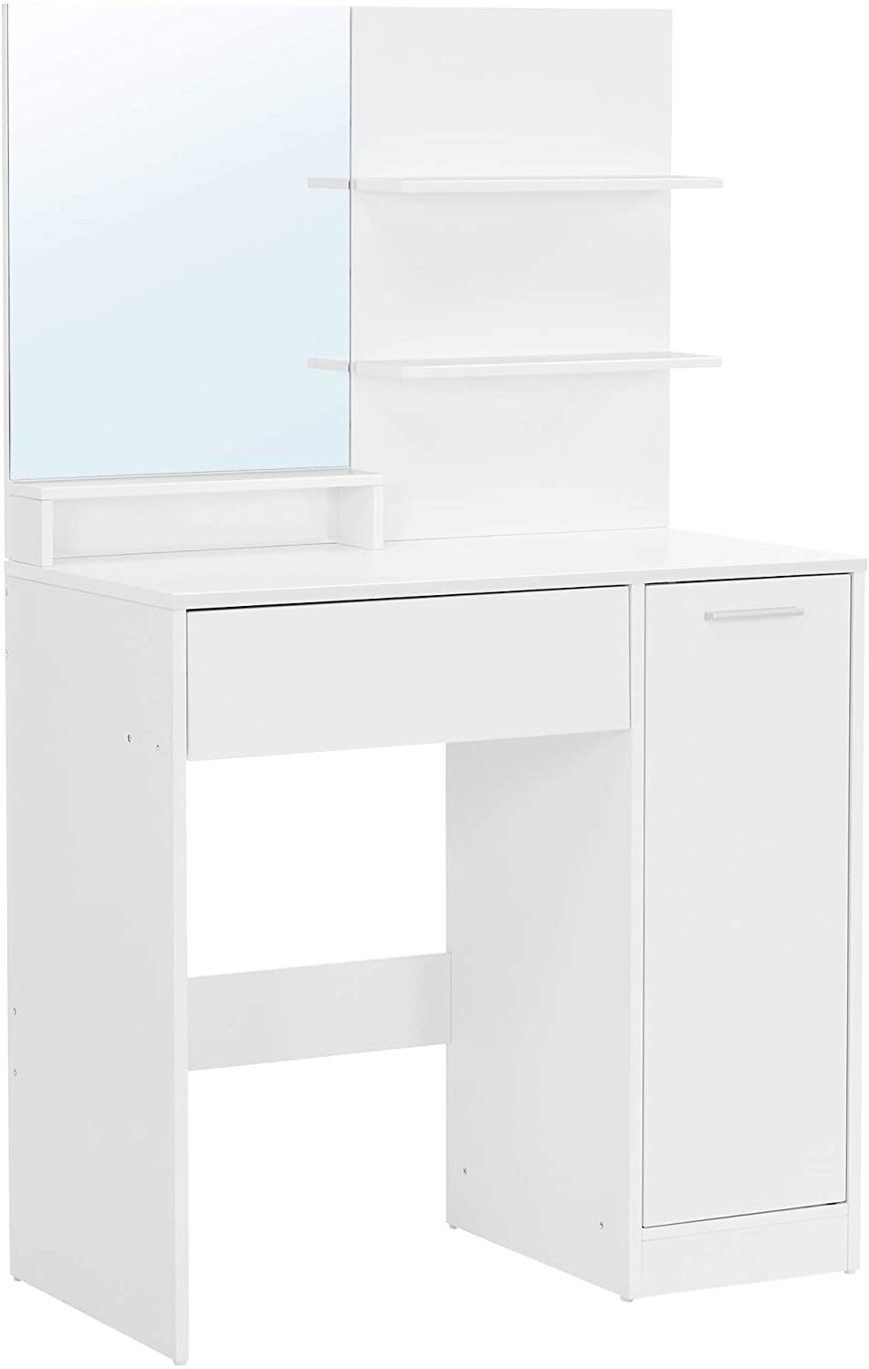 Parya Home kaptafel met spiegel, 1 lade, 2 legplanken