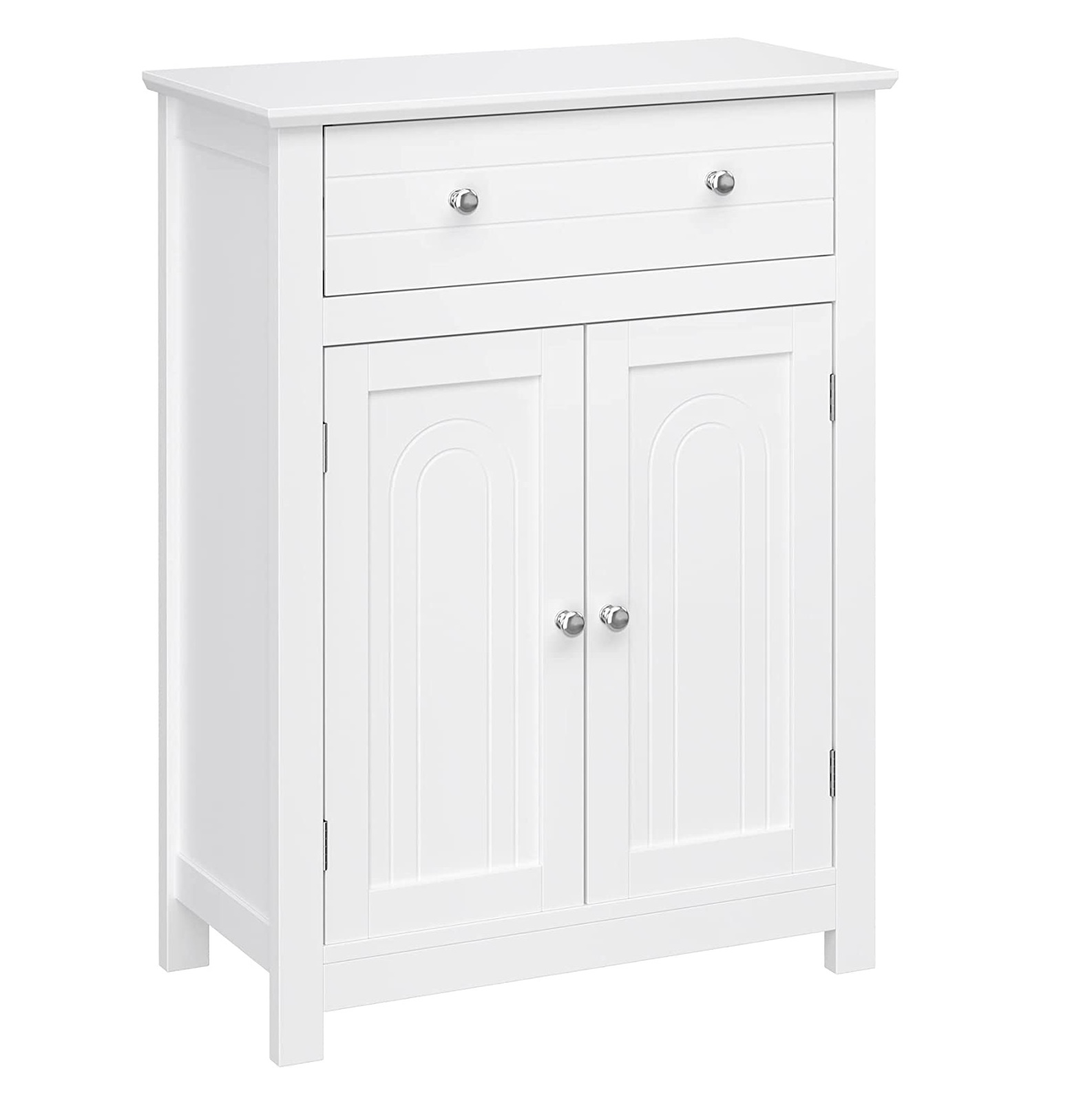 Parya Home - Badkamerkast - Badkamermeubel - 1 Lade - 2 Deuren - Hout - Wit
