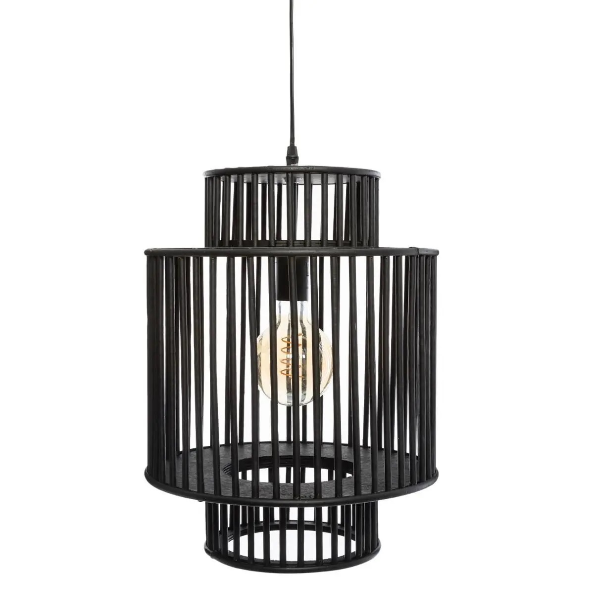 Atmosphere - Bamboe Hanglamp - Zwart - Diameterø 32cm Atmosphere - Bamboe Hanglamp - Zwart - Diameterø 32cm