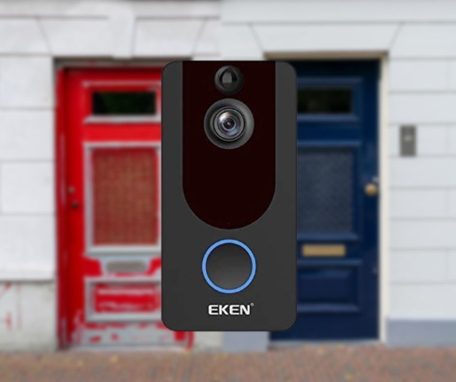 Eken - Video-Türklingel - 1080P - Drahtlos - Schwarz