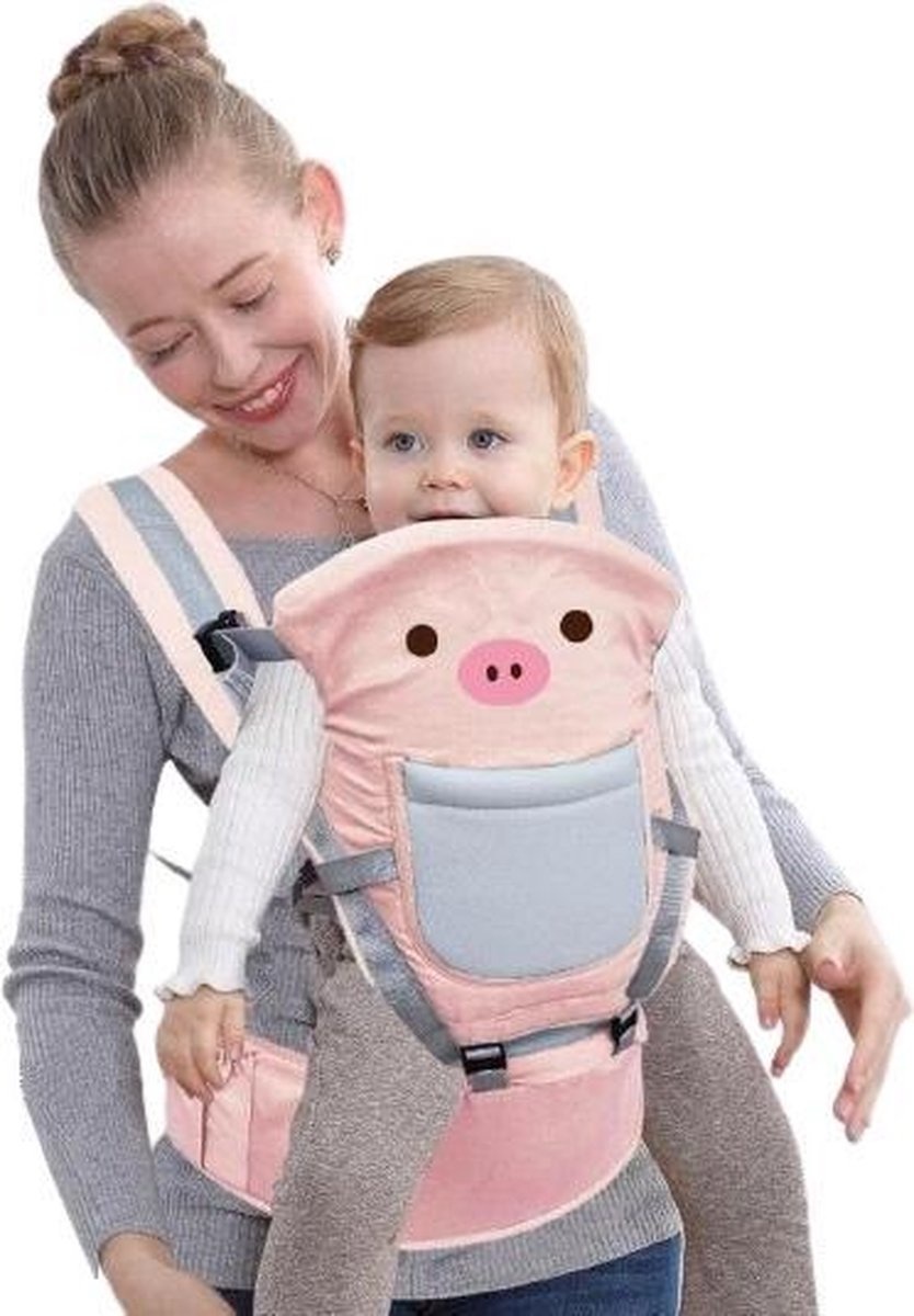 Parya Official - Baby Draagzak - Biggetje - Roze - Max. 20 KG Parya Official - Baby Draagzak - Biggetje - Roze - Max. 20 KG