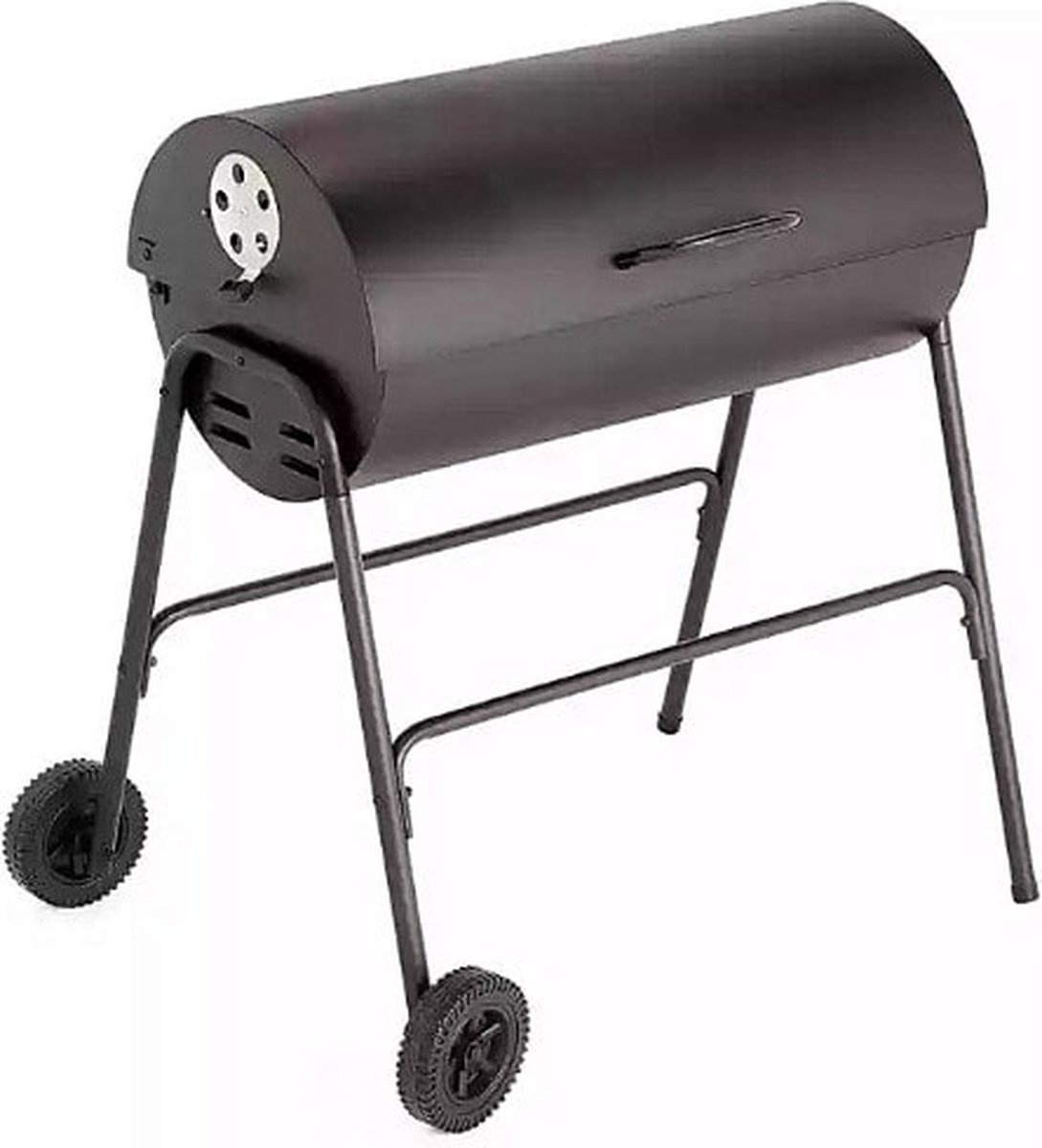 BBQ XL Houtskoolbarbecue - Cilindervorm - Grilloppervlak (LxB) 71 x 35 cm - Zwart