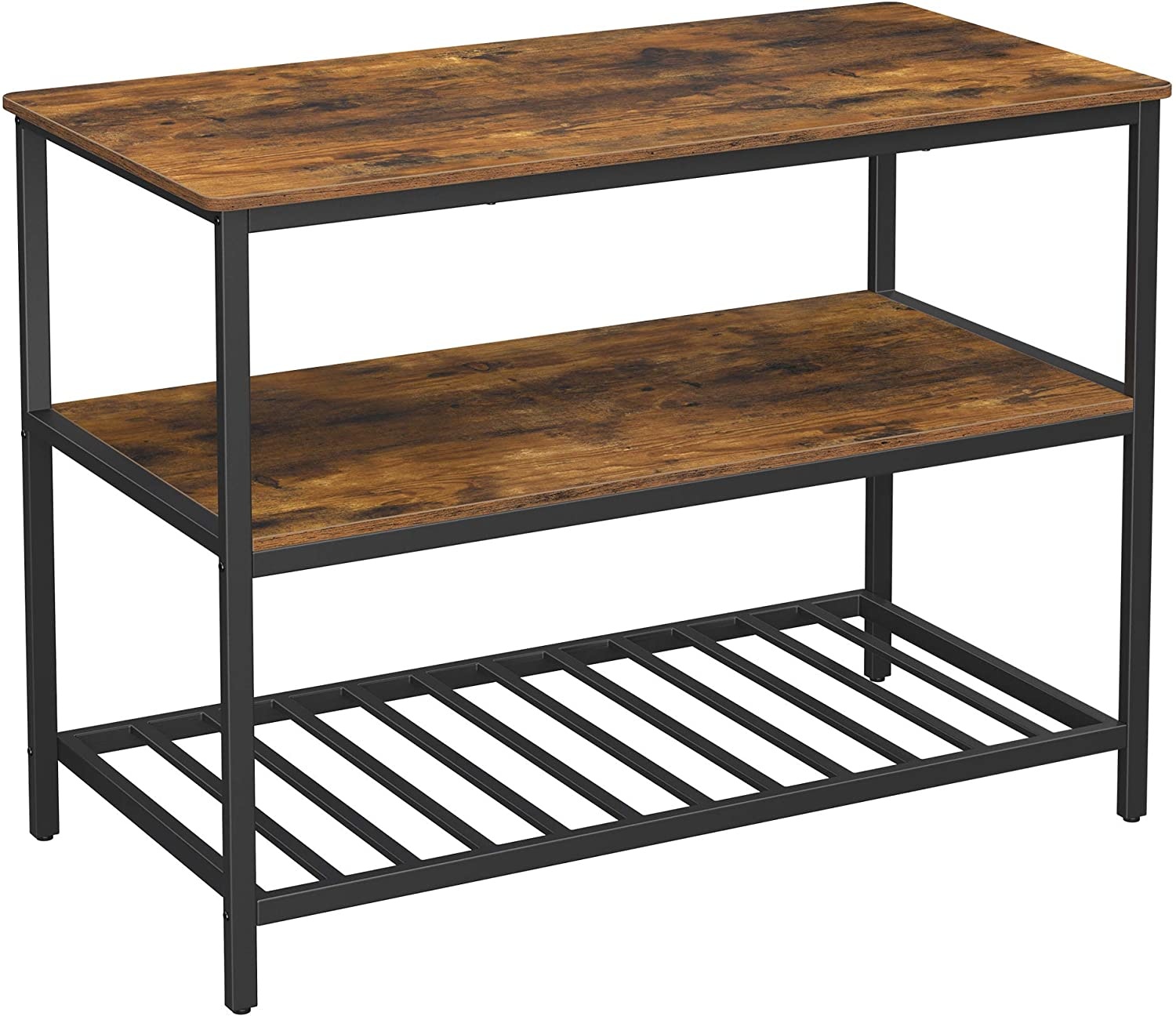 Keukenkast - Keukenrek - Keukenkasten - Staand Rek met Planken - Industrieel - Bruin/Zwart - 120 x 6 Keukenkast - Keukenrek - Keukenkasten - Staand Rek met Planken - Industrieel - Bruin/Zwart - 120 x 6