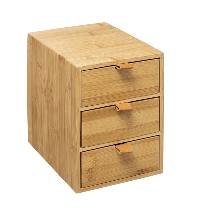 Five® Bamboo trays with drawers - Wood - Durable - 3 drawers
