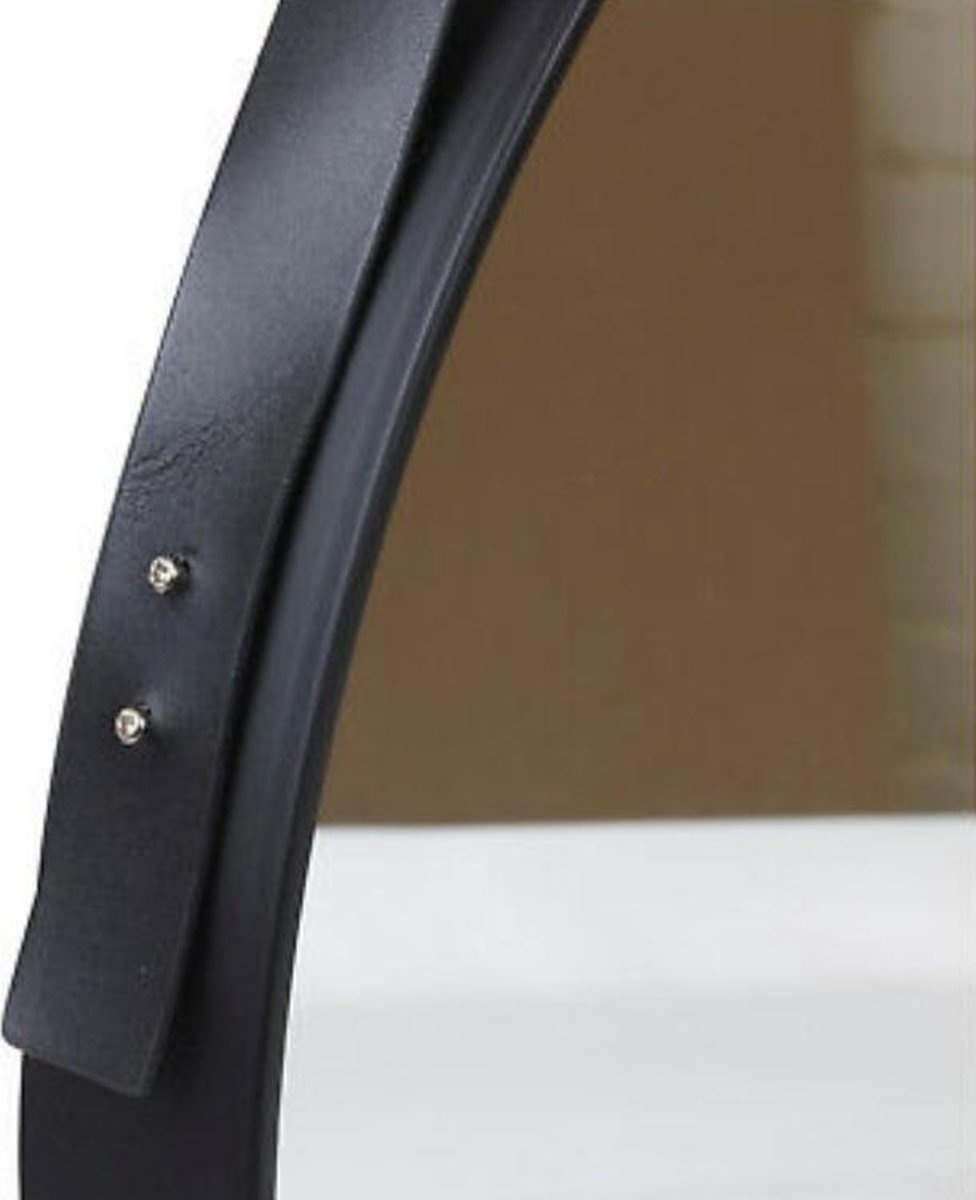 Black round decorative wall mirror 51 cm - Industrial mirror for the hall, room or toilet