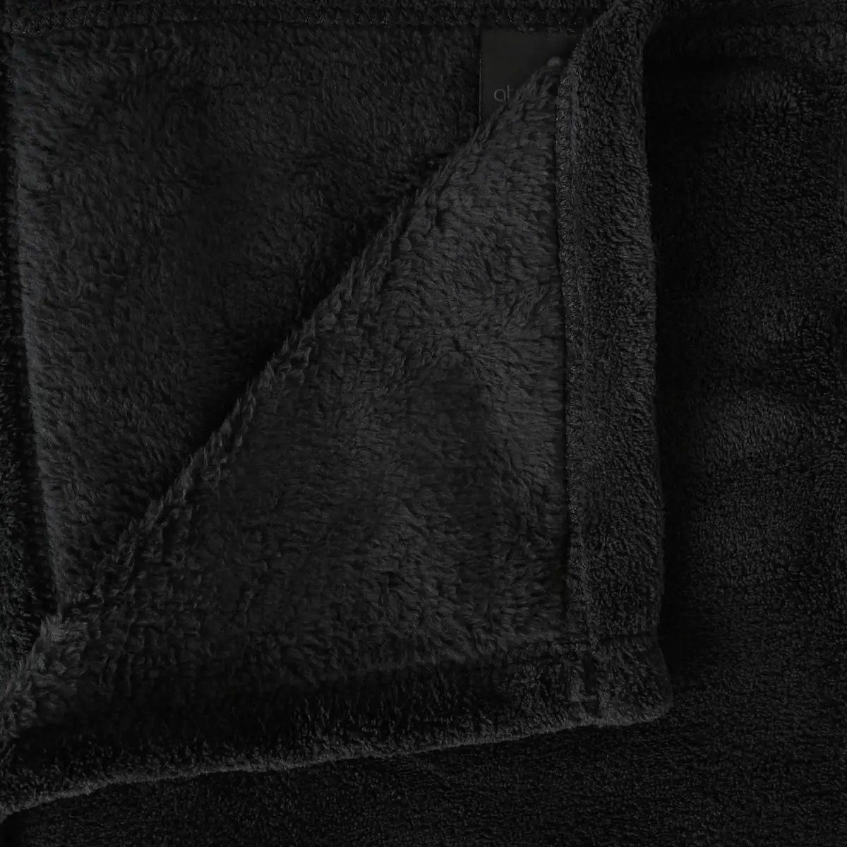 Atmosphera Plaid | Schwarz | Fleece Plaid | Einfarbig | 125x150cm