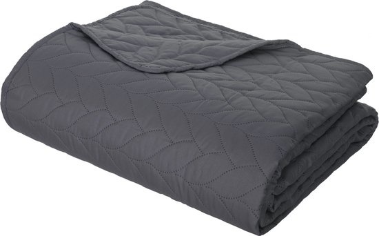 Atmosphera Bedspread Lei Gray - 260×240 - Inc Pillowcases