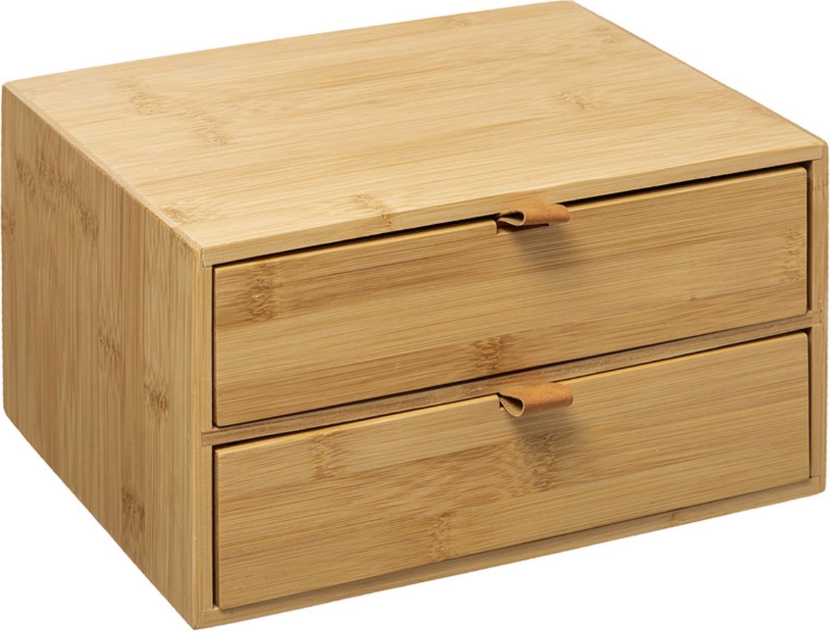 Five® Bamboe bakjes met 2 lades - Hout - Duurzaam Five® Bamboe bakjes met 2 lades - Hout - Duurzaam