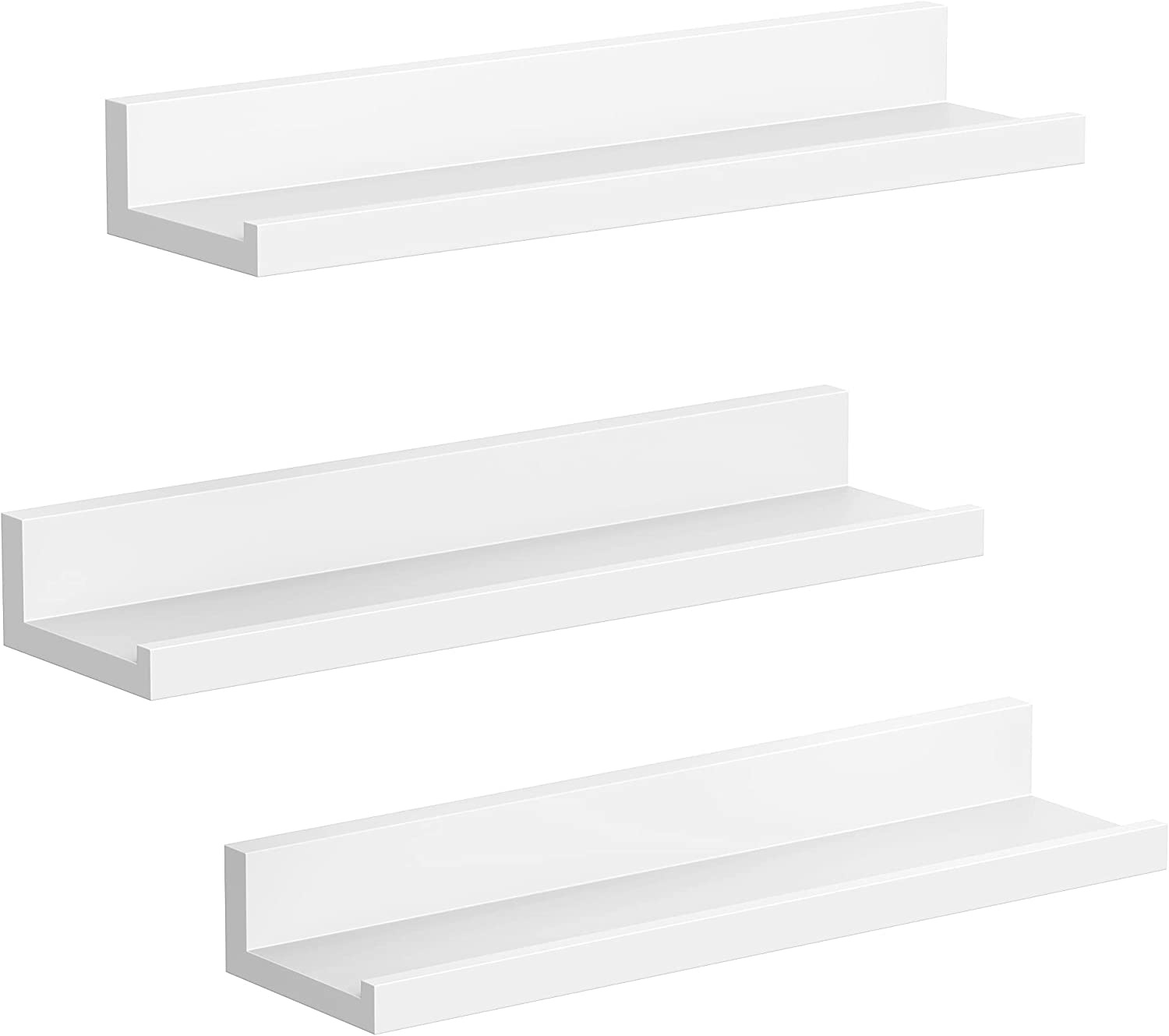 Wandplank - set van 3 - zwevende planken voor fotolijsten en boeken - 38 x 10 cm - moderne plank - w Wandplank - set van 3 - zwevende planken voor fotolijsten en boeken - 38 x 10 cm - moderne plank - w