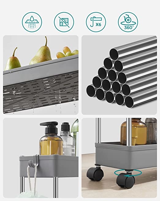 Keuken trolley met 4 etages
