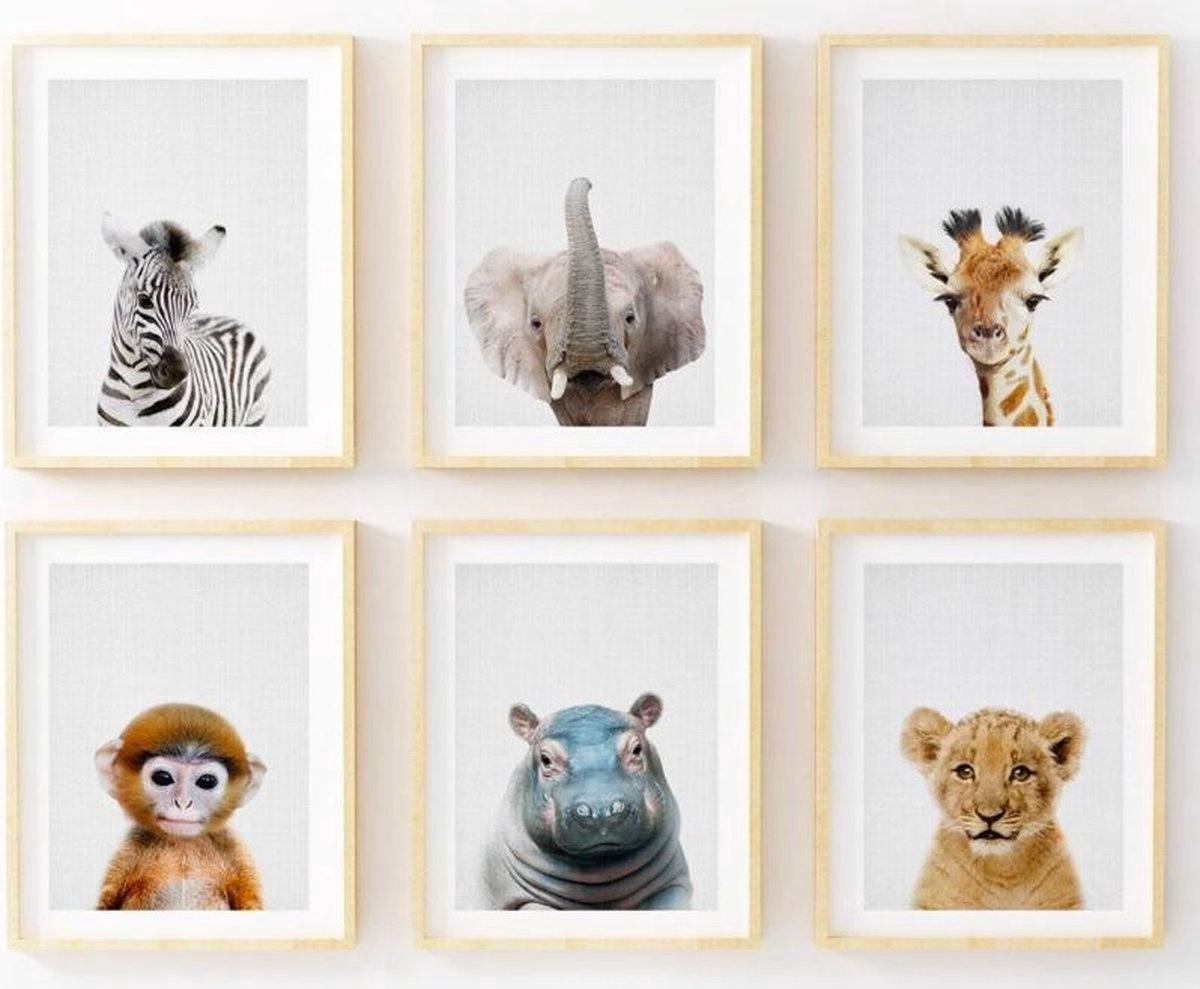 Parya Official - Dierenposters - 6 Stuks - 20 x 30 cm Parya Official - Dierenposters - 6 Stuks - 20 x 30 cm