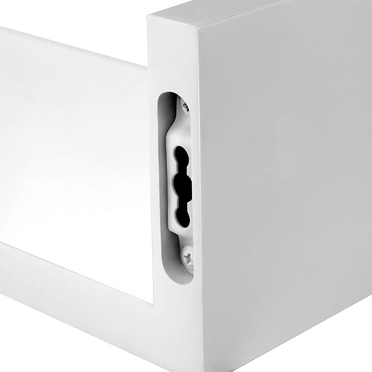 3 U-vormige zwevende wandplank - MDF -40 x 9 x 10 cm - wit