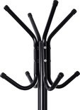 Industrie-Kleiderständer - Metall - Schwarz - 49 x 49 x 176 cm - 8 Haken und 4 Taschenhaken