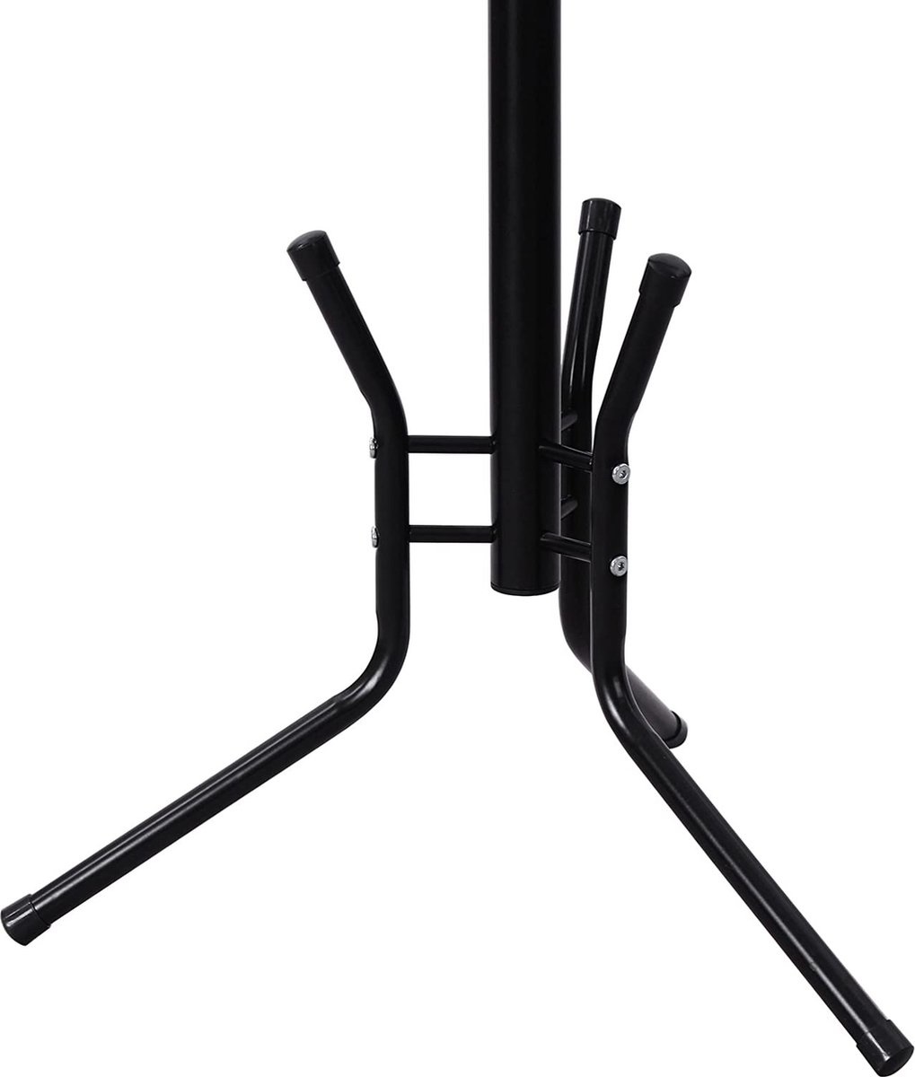 Industrie-Kleiderständer - Metall - Schwarz - 49 x 49 x 176 cm - 8 Haken und 4 Taschenhaken