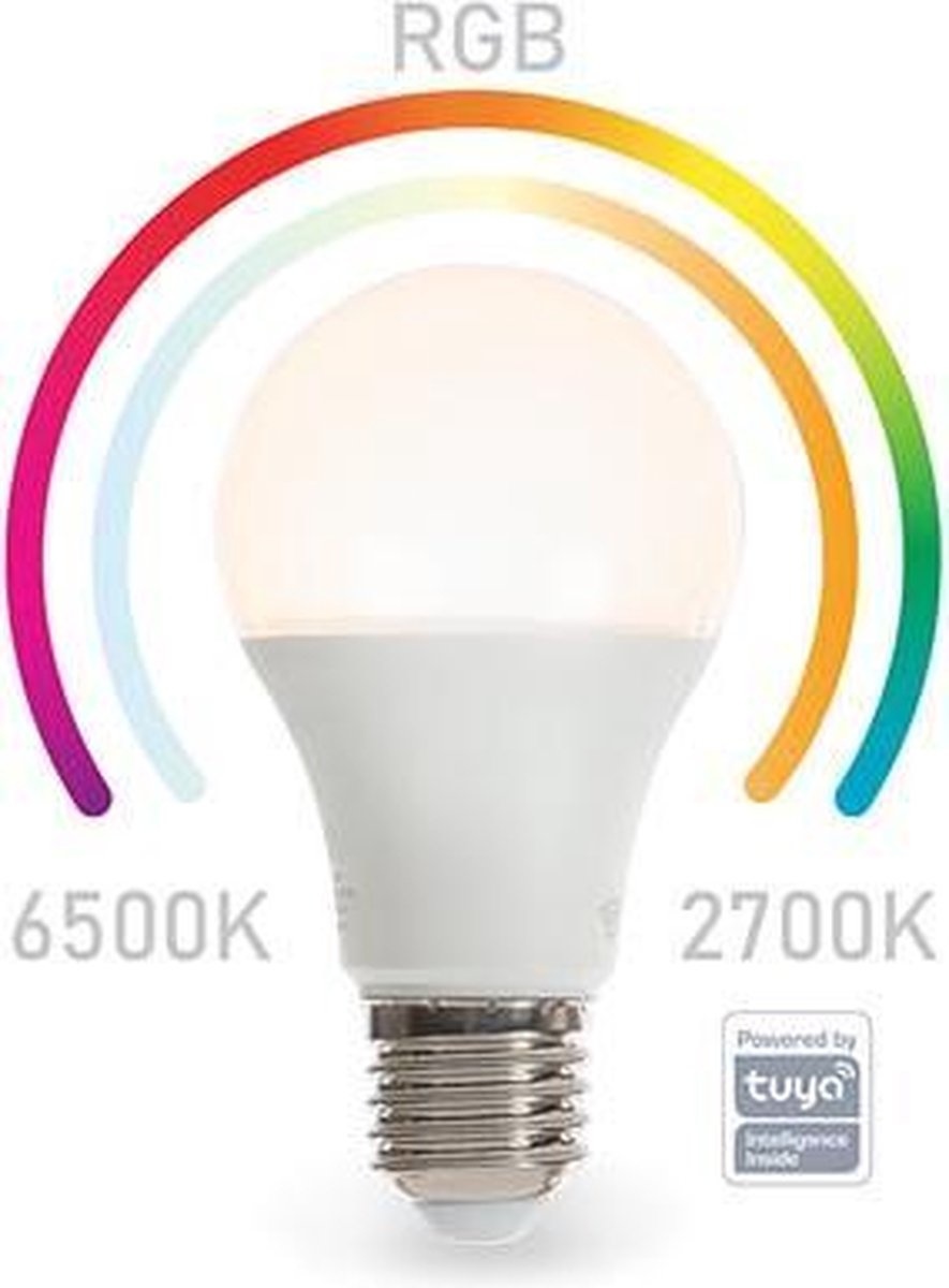 Perel - Smart Wifi Rgb-Lamp - Koudwit&Warmwit - E27 - A61 Perel - Smart Wifi Rgb-Lamp - Koudwit&Warmwit - E27 - A61