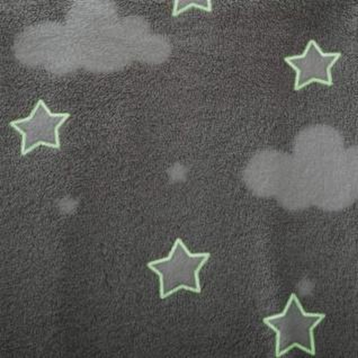 Warme Plaid met Sterren - Glow in the Dark - For Kids- Grijs - 150 x 125 cm