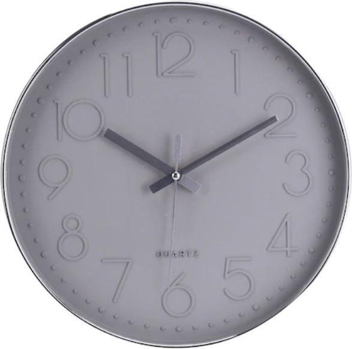 Wandklok - 30,5cm - Rond - grijs Wandklok - 30,5cm - Rond - grijs