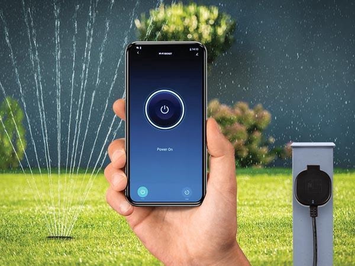 Perel - Smart Wifi-Stekker - Gebruik Buitenshuis - Schuko
