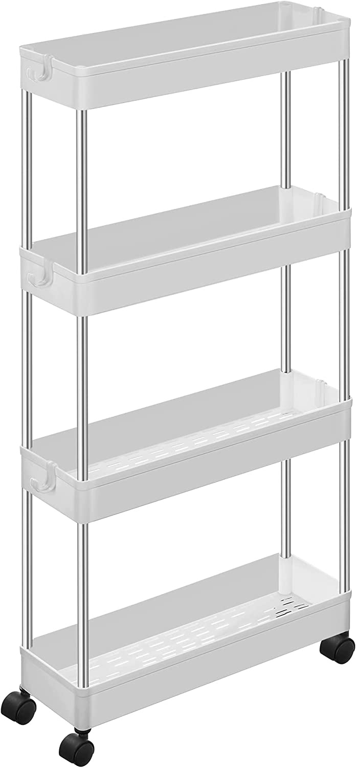Keuken trolley met 4 etages - Wit