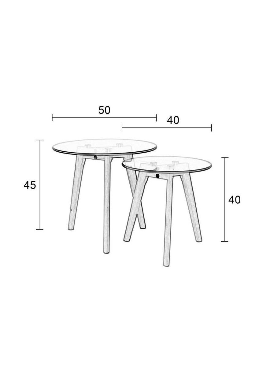 Parya Home - Bror Bijzettafel - Set van 2
