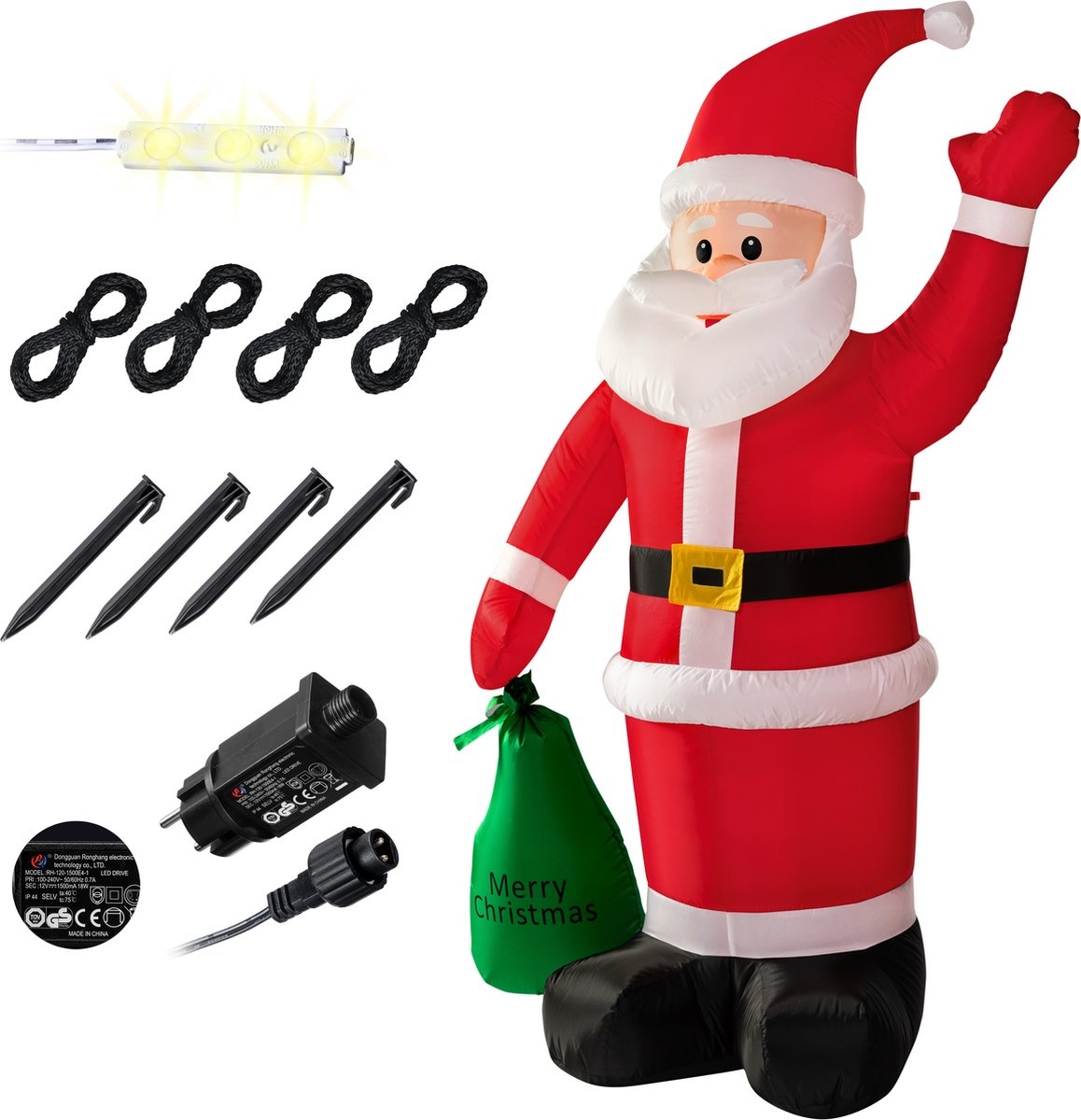 Opblaasbare Kerstman met verlichting - 195 x 120 cm Opblaasbare Kerstman met verlichting - 195 x 120 cm