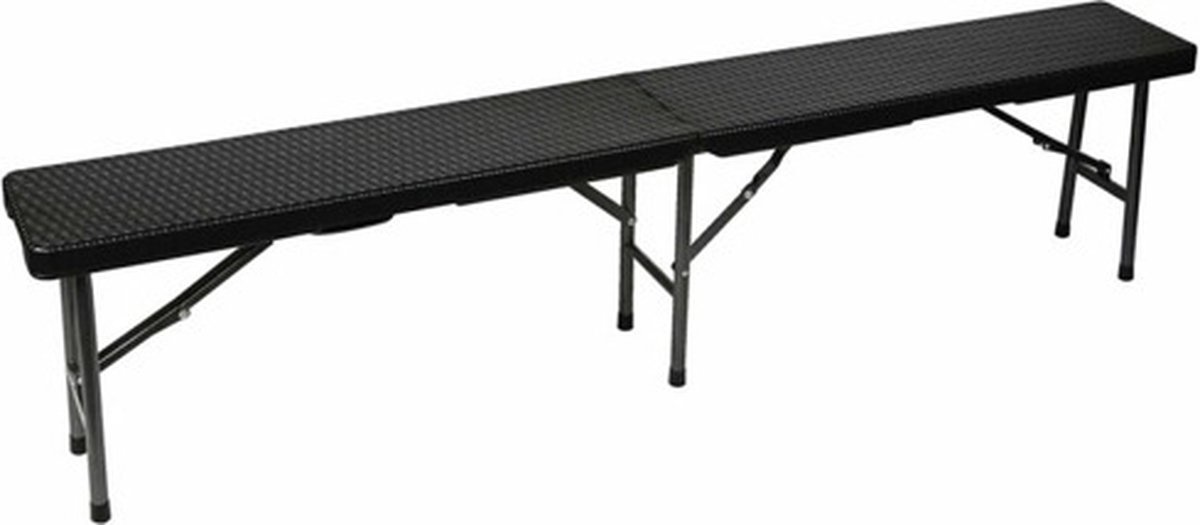 Perel Vouwbank - Klapbank - Bierbank - 180 x 25 x 43 cm - Zwart