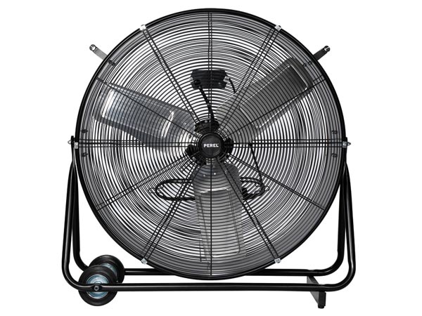 Perel - Vloerventilator - Drum - Metaal - Ø 75 Cm - Zwart