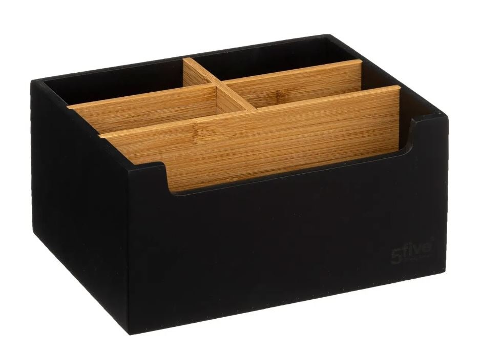 Five® Make-up organiser black - Sorting compartments - Medium - without drawer