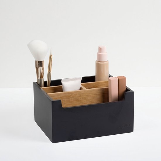 Five® Make-up organiser black - Sorting compartments - Medium - without drawer