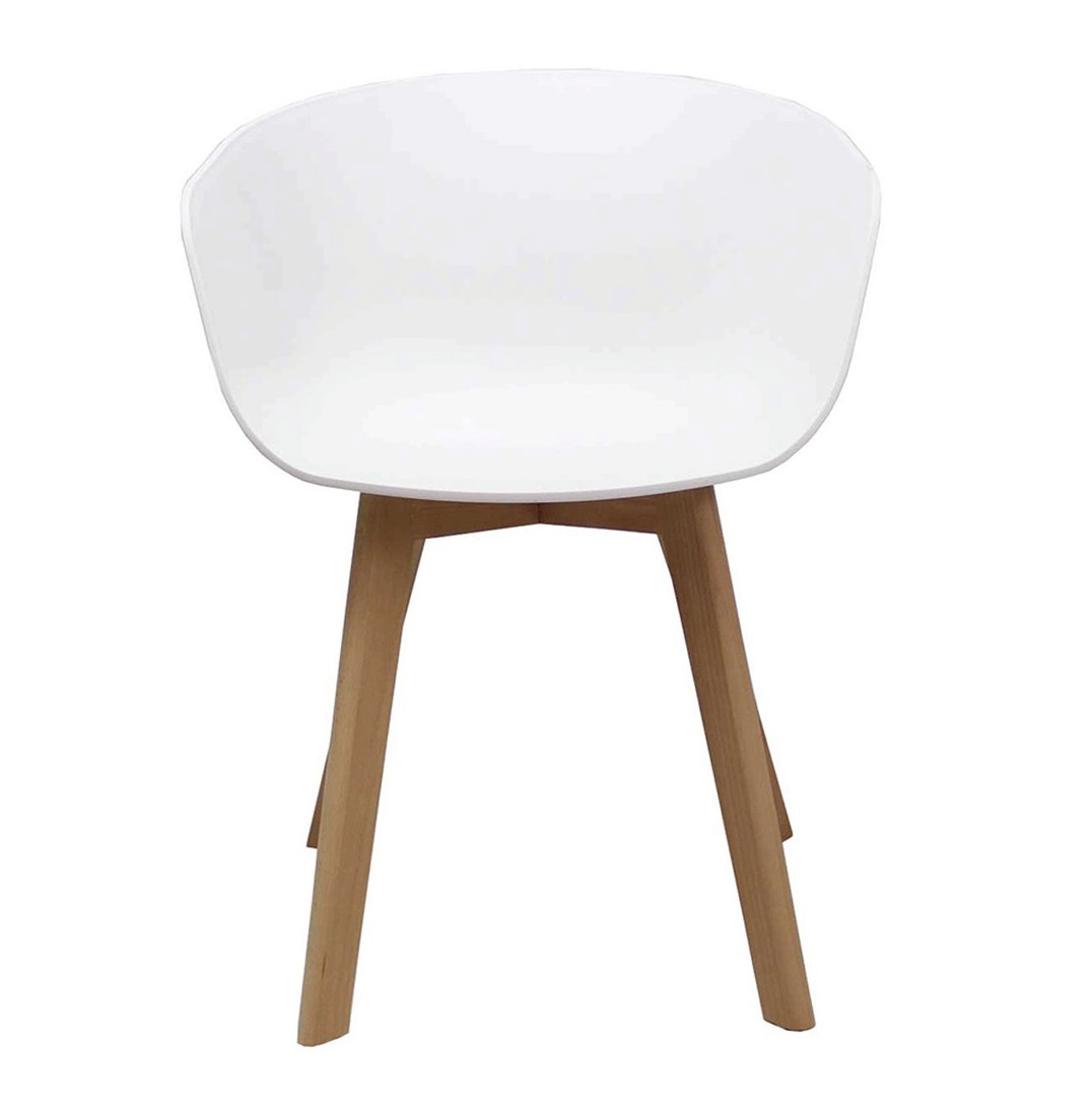 Parya Home - Noah Eetkamerstoel - Kunststof - Hout - Wit