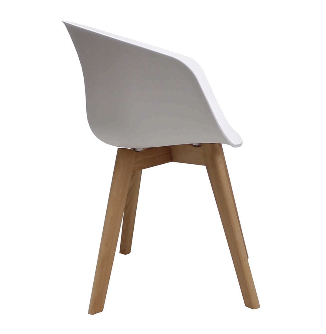 Parya Home - Noah Eetkamerstoel - Kunststof - Hout - Wit