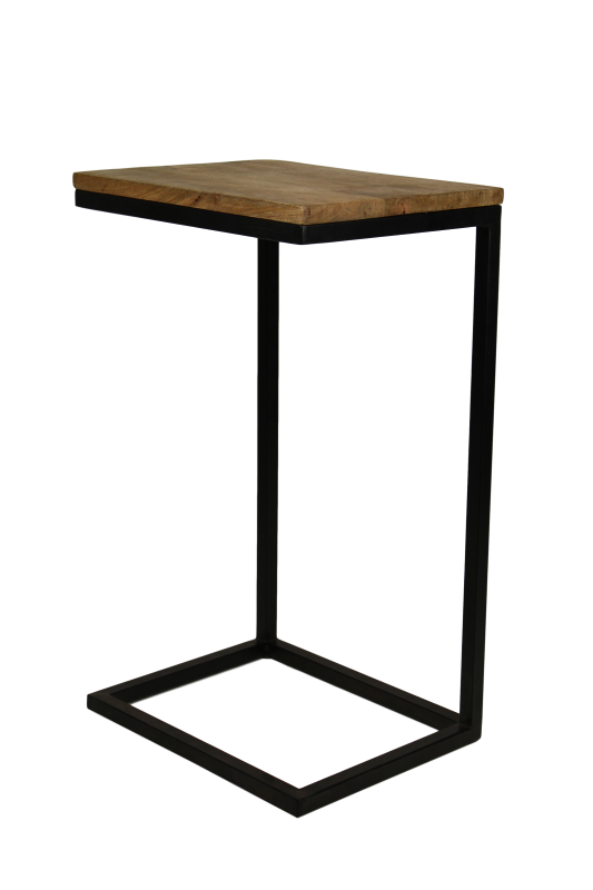 Side table Read - 38x30x65 - Natural/black - Mango wood/iron